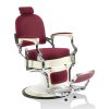 Scaun de frizerie Burgundy Mustang pentru un stil elegant și îngrijire perfectă.