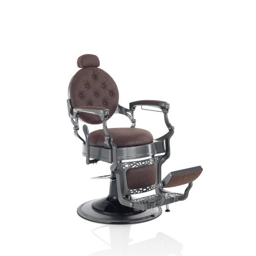 Scaun de barbierit Hair Custom Roadster, culoare maro, stil modern și confortabil.