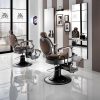 Scaun de barbierit Hair Custom Roadster, culoare maro, stil modern și confortabil.