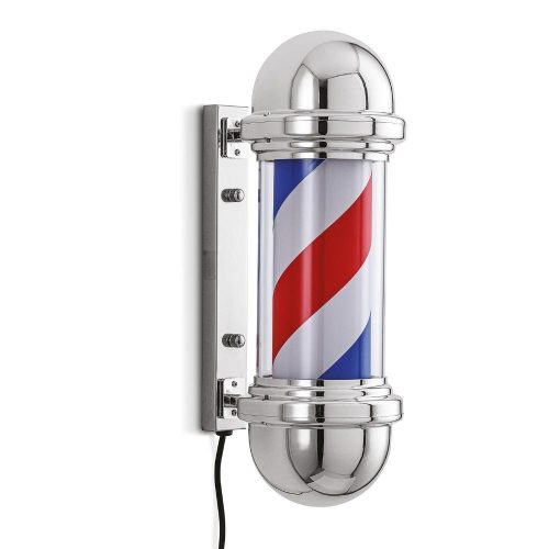 Barber - Placă interioară iluminată pentru frizerie, eleganță și stil.