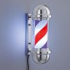 Barber - Placă interioară iluminată pentru frizerie, eleganță și stil.