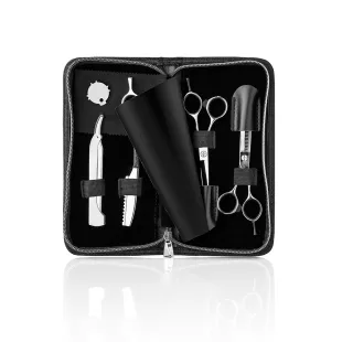   Set de tăiere semi-offset pentru coafură cu husă elegantă