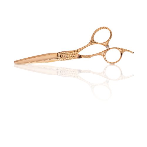 Lameo Elite E4 Foarfeca de Coafură Offset 5,5 rosegold cu cobalt - Eleganță și precizie.