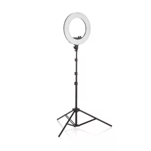   Lampa LED rotundă pentru machiaj, cu suport pentru cameră/telefon