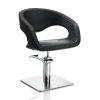 Scaun de frizerie Hair Wave negru - cu bază pătrată