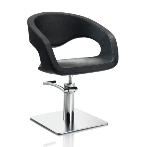 Scaun de frizerie Hair Wave negru - cu bază pătrată