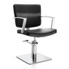 Scaun de coafură Hair Alpha negru - suport pătrat, elegant și confortabil