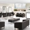Scaun de coafură Hair Alpha negru - suport pătrat, elegant și confortabil