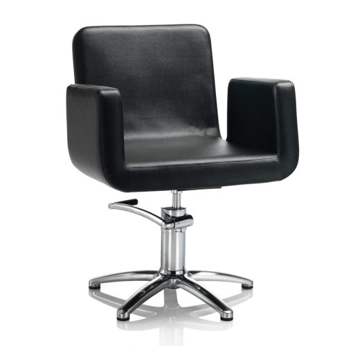 Scaun de coafură Hair Capital negru cu bază în formă de stea
