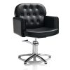 Scaun de coafură Hair Liberty negru cu bază în formă de stea