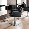 Scaun de coafură Hair Liberty negru - bază pătrată elegantă