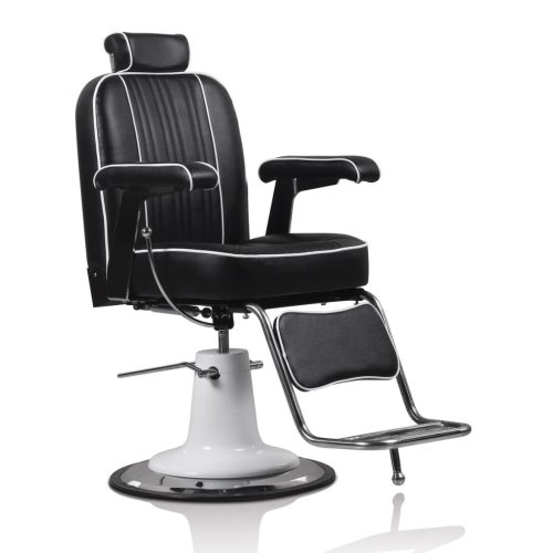 Scaun de frizerie Hair Malaga negru, confort și stil pentru salonul tău.
