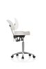 Balance 3 scaun ergonomic cu spătar reglabil, alb, confort maxim.