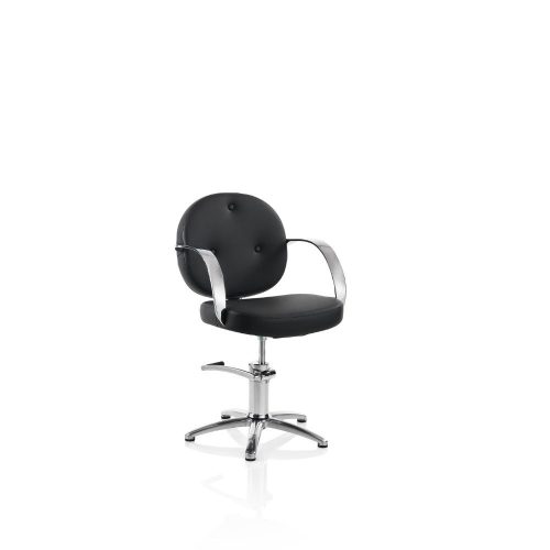 Scaun de coafură Hair Colette negru - cu bază în formă de stea