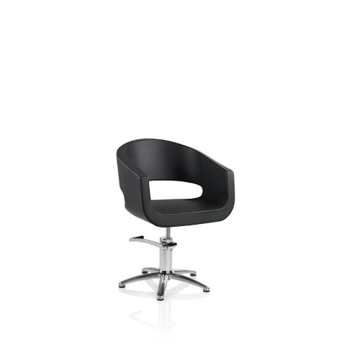 Scaun de coafură Hair Stylo negru - bază în formă de stea