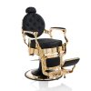 Scaun de frizerie Hair Custom Gold King, confort și stil pentru tunsori perfecte.