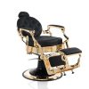 Scaun de frizerie Hair Custom Gold King, confort și stil pentru tunsori perfecte.