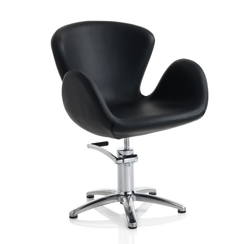 Scaun de coafură Hair Charlotte negru - cu bază în formă de stea