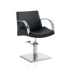 Scaun de salon Hair Moon negru - cu bază pătrată, eleganță și confort deosebit!