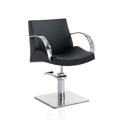 Scaun de salon Hair Moon negru - cu bază pătrată, eleganță și confort deosebit!