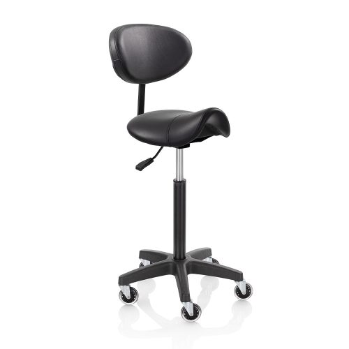 Roller Pro Ideal Sadlle: șezut confortabil cu spătar, suport robust și design elegant.