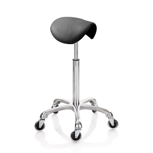 Sattel Pro Elité Compact L - Scaun bicycle confortabil, cu bază neagră.