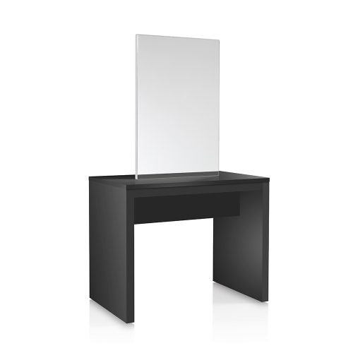 Consolle oglindă cu masă, dublă, neagră - eleganță și funcționalitate în decorul tău!