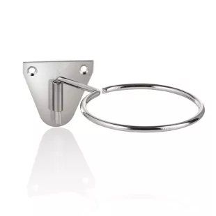   Suport rotund pentru uscător de păr, montat pe perete - eleganță și comoditate!