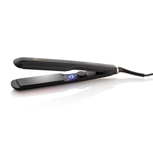 Sthauer Expert Lux - Placă de îndreptat părul Vulcano neagră, elegantă și eficientă.