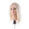 Capul de bebeluș cu păr de angora alb, lungime medie - 35cm