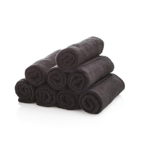 Prosop din bumbac 50x80cm, negru - moale și absorbant pentru confortul tău.