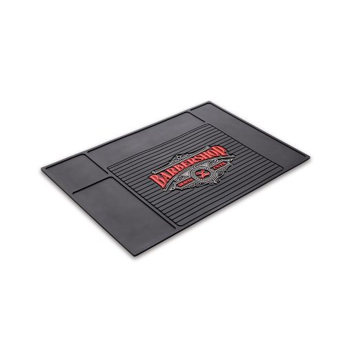 Covor din silicon cu design BarberShop - elegant și practic pentru frizerii.
