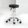 Basic scaun rotativ pe roți - negru