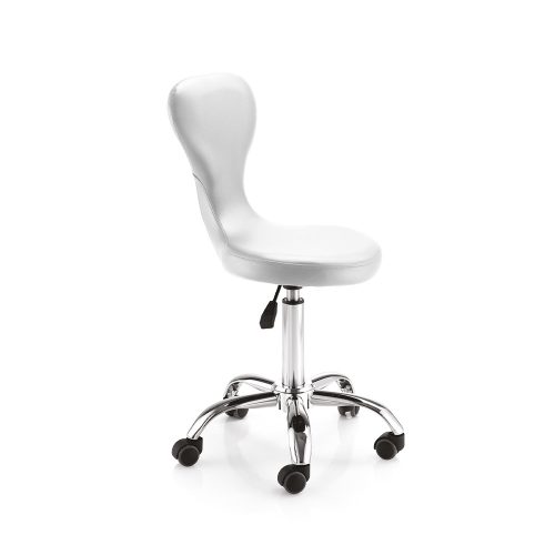 Scaun rotativ Classic cu spătar alb - confort și eleganță în orice spațiu.